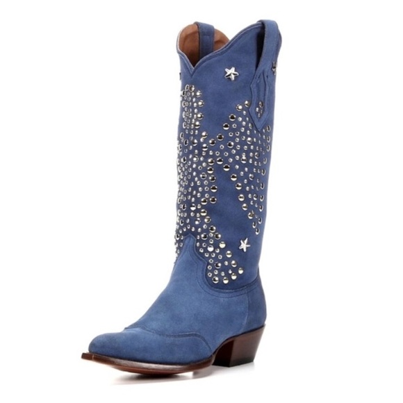 RARE! Women’s American Rebel Elvis Presley Blue Suede Boots - Picture 1 of 8